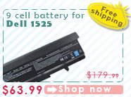 9 cell battery for Dell 1525